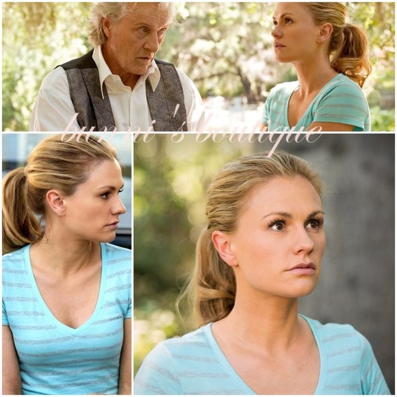 Sookie Stackhouse OP Striped V Neck Tee True Blood - Picture 7 of 7